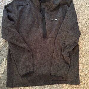Columbia Men's Charcoal Quarter Zip-Up Sweater